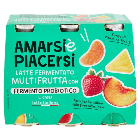 Amarsi è Piacersi Latte Fermentato Multifrutta con Fermento Probiotico 6 x 100 g
